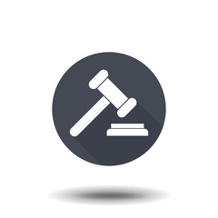 judge or auction hammer icon
