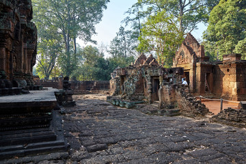 Fototapeta premium Banteay Srei ruins in Cambodia.