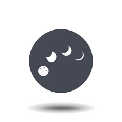 Fototapeta na wymiar Moon phases astronomy icon set Vector Illustration