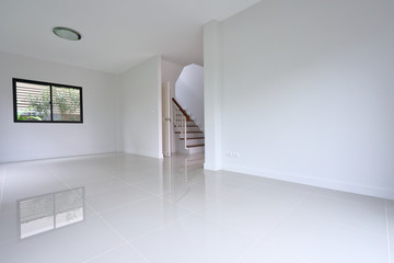 empty white clean room in new residential house