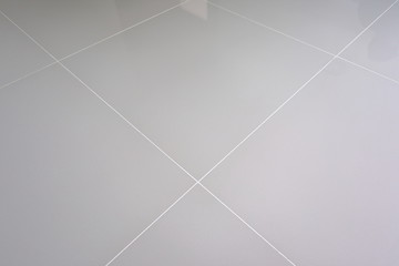 gray tile floor in new house - obrazy, fototapety, plakaty