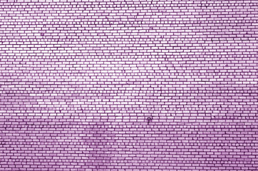 Fototapeta premium Pattern of brick wall with blur effect in purple tone.