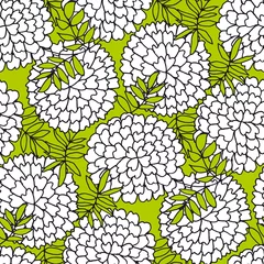 Gordijnen Mexican marigold hand drawn seamless pattern © galyna_p