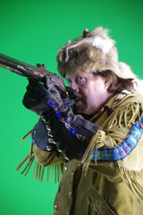 Mountain man trapper flintlock knife cap and ball