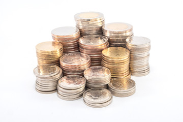 coins stack in progessive growth money