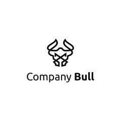 bull logo design and vector