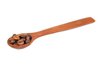 Coffee beans in spoon