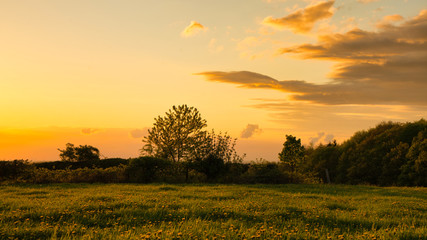 Fototapeta premium Sonnenuntergang Aske 28.04.19