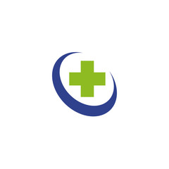 Medical and health care icon logo design vector template