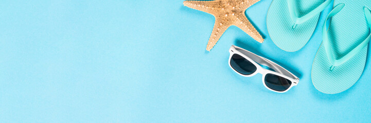 Summer travel concept, long format.
