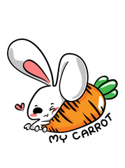 bunny with a carrot 