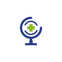 Medical and health care icon logo design vector template