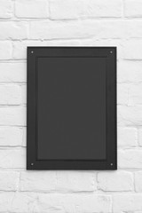 Black Sign Plate or Photo Frame with Blank Space for Your Design