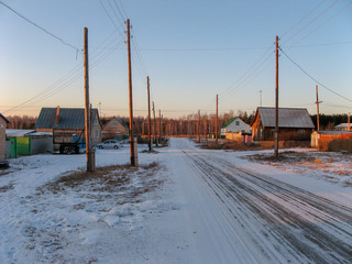 Fototapeta na wymiar Travel to Border of Russia and Kazakhstan , photo of some small villages and cities on way, Khutorka,Karsy,Yasnyye Polyany