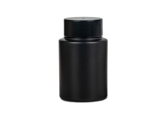 Black plastic jar