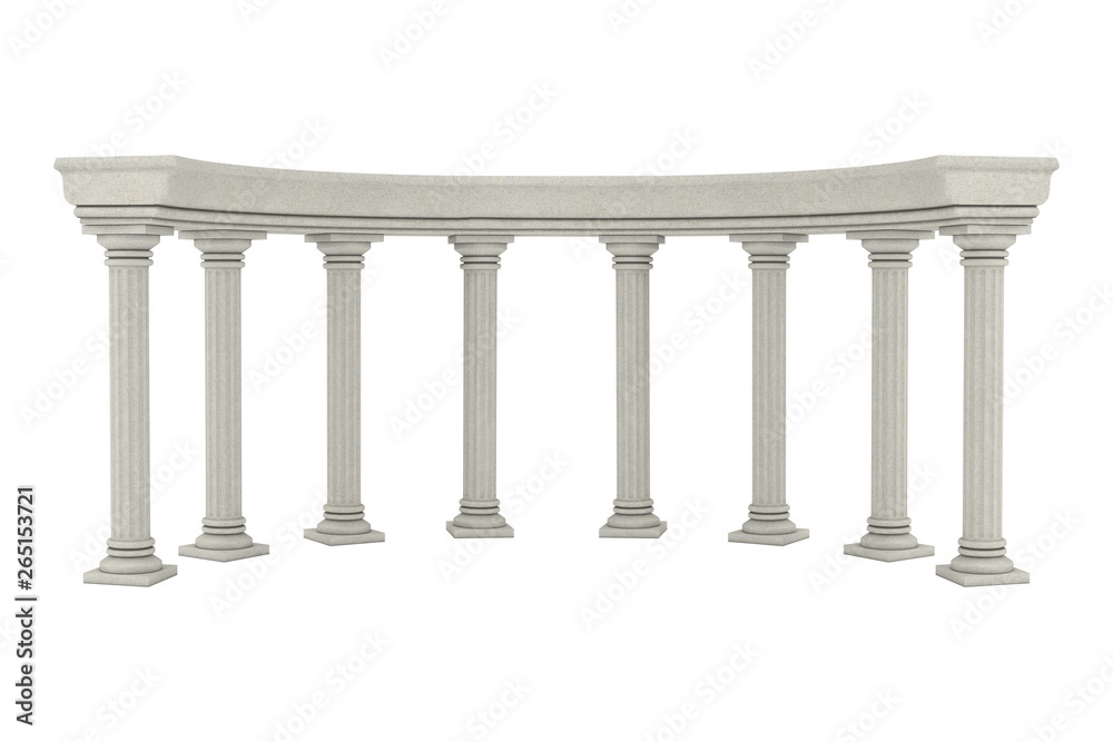 Aufkleber ancient classic greek column arc. 3d rendering