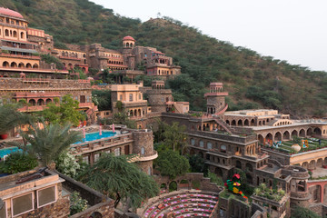 Panorama of Neemrana Fort Palace in Rajasthan India