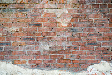 Old brick wall background with fragments of old plaster Backgrounds graphic design  textures