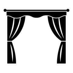 Curtains. Icon on white background