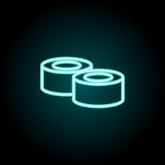 land neon icon. Elements of fast food set. Simple icon for websites, web design, mobile app, info graphics