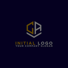 CA letters Initial / logo design Monogram Inspiration icon. - vector
