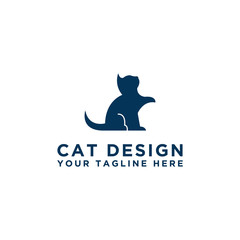 Logo design icon cat logo template vector. - Vector 