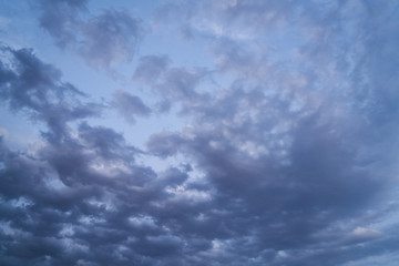 Beautiful sky with fluffy clouds