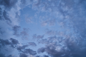 Beautiful sky with fluffy clouds