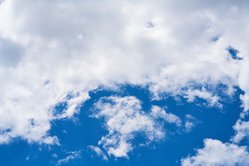 Beautiful sky with fluffy clouds