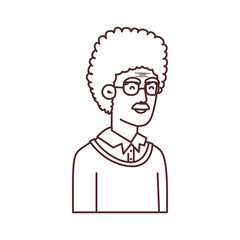 cute grandfather avatar character