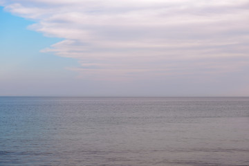 Seascape at sunset Horizontal natural background.