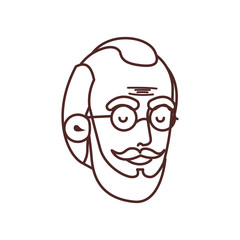 head of grandfather avatar character