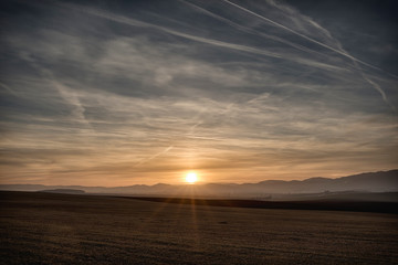 Fototapeta na wymiar Sunset behind Mala Fatra, Slovakia