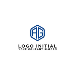 Fototapeta premium Letter AG Initial icon / logo design Monogram inspiration. - vector