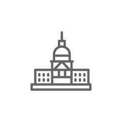 Capitol, building icon. Element of United States icon. Thin line icon for website design and development, app development. Premium icon