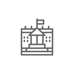 White House icon. Element of United States icon. Thin line icon for website design and development, app development. Premium icon