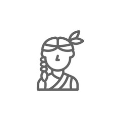Native American icon. Element of United States icon. Thin line icon for website design and development, app development. Premium icon