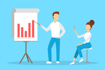 Man making business presentation in front of group