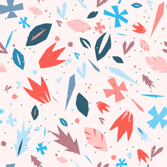 Materiał do szycia Random floral seamless pattern.