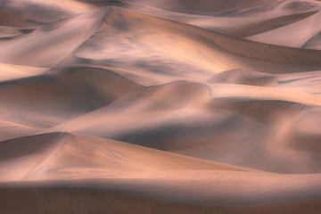 Glowing Sand Dunes in Death Valley National Park, CA