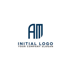 Letter AM Initial icon / logo design Monogram inspiration. - vector