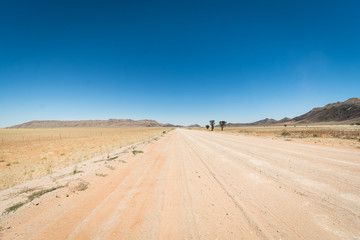 Fototapeta na wymiar Namibia, landscape, road, desert, mountains