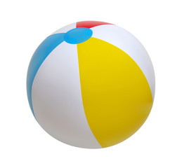 Beach ball on white