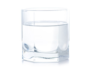 Glass of water on white background isolation