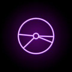 CD disc neon icon. Elements of media, press set. Simple icon for websites, web design, mobile app, info graphics