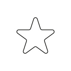 Vector icon of star shape. Black outline.