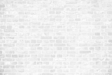 White Old Brick Wall Texture Background.