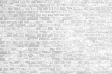 White Old Brick Wall Texture Background.