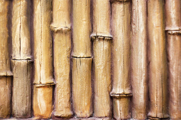 Bamboo background texture. concrete wall
