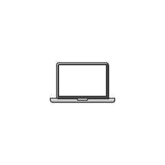 Laptop Icon in trendy flat style isolated on white background.